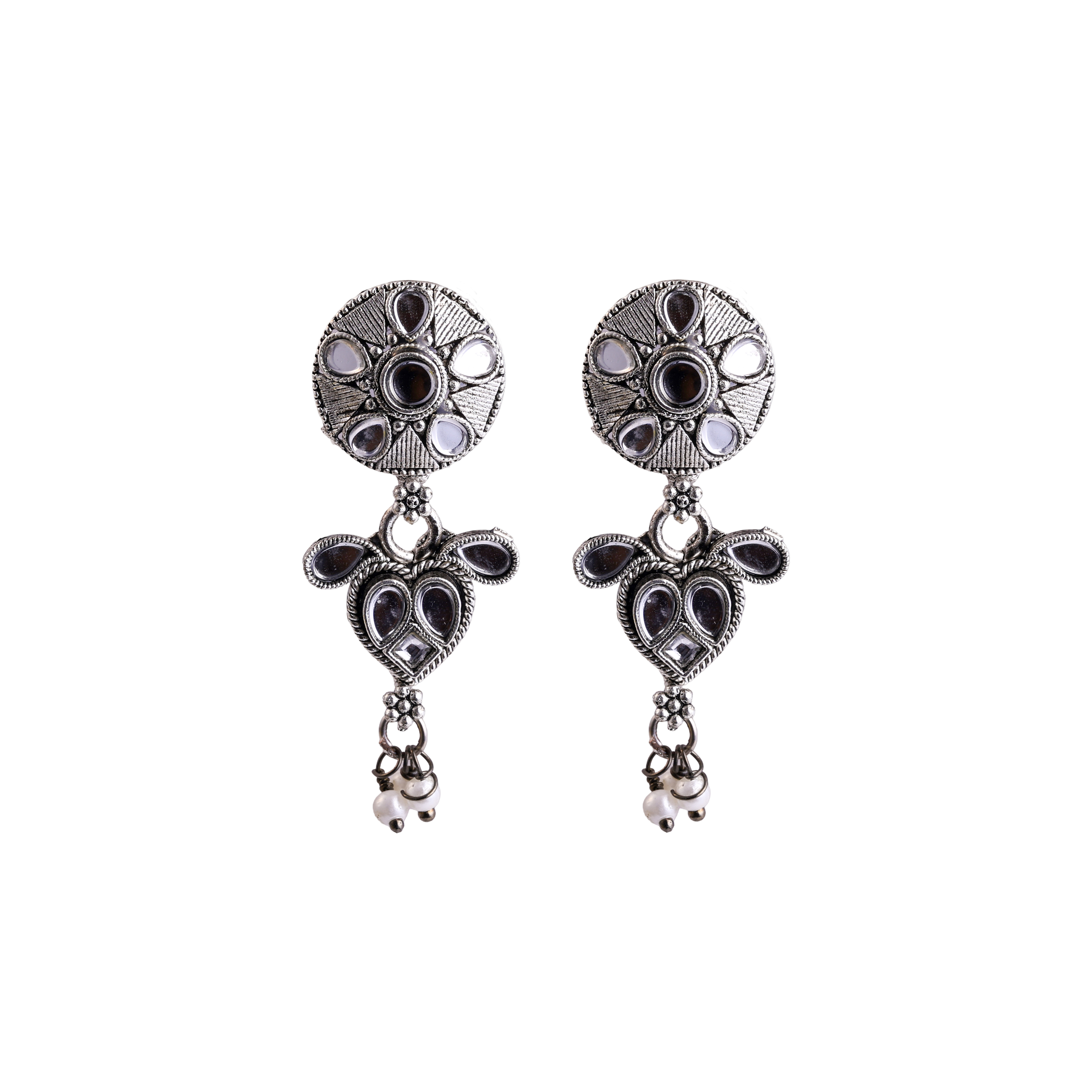 Nimoraa Kiva MirrorDrop Oxidised Choker Set