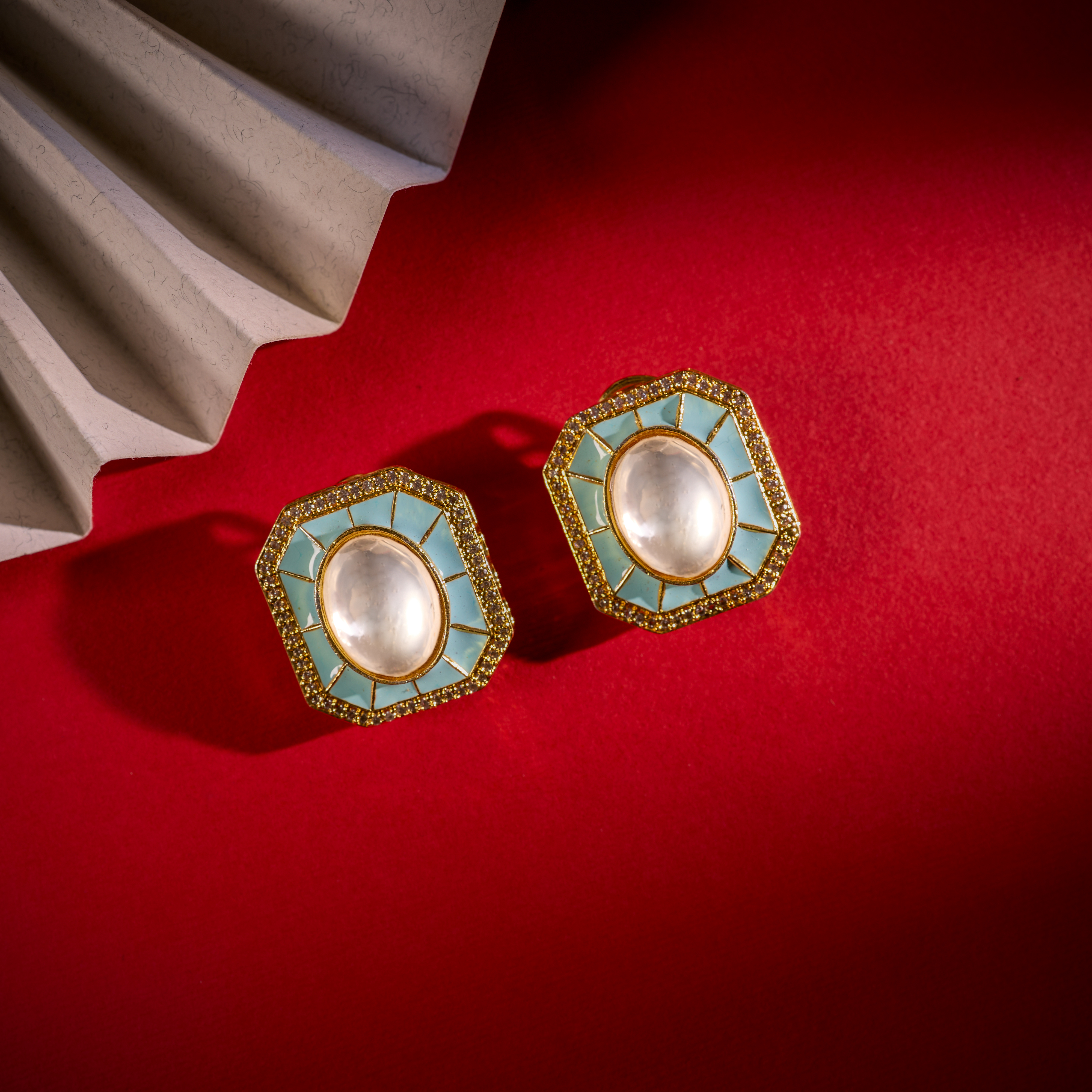 Royal Turquoise Kundan Earrings