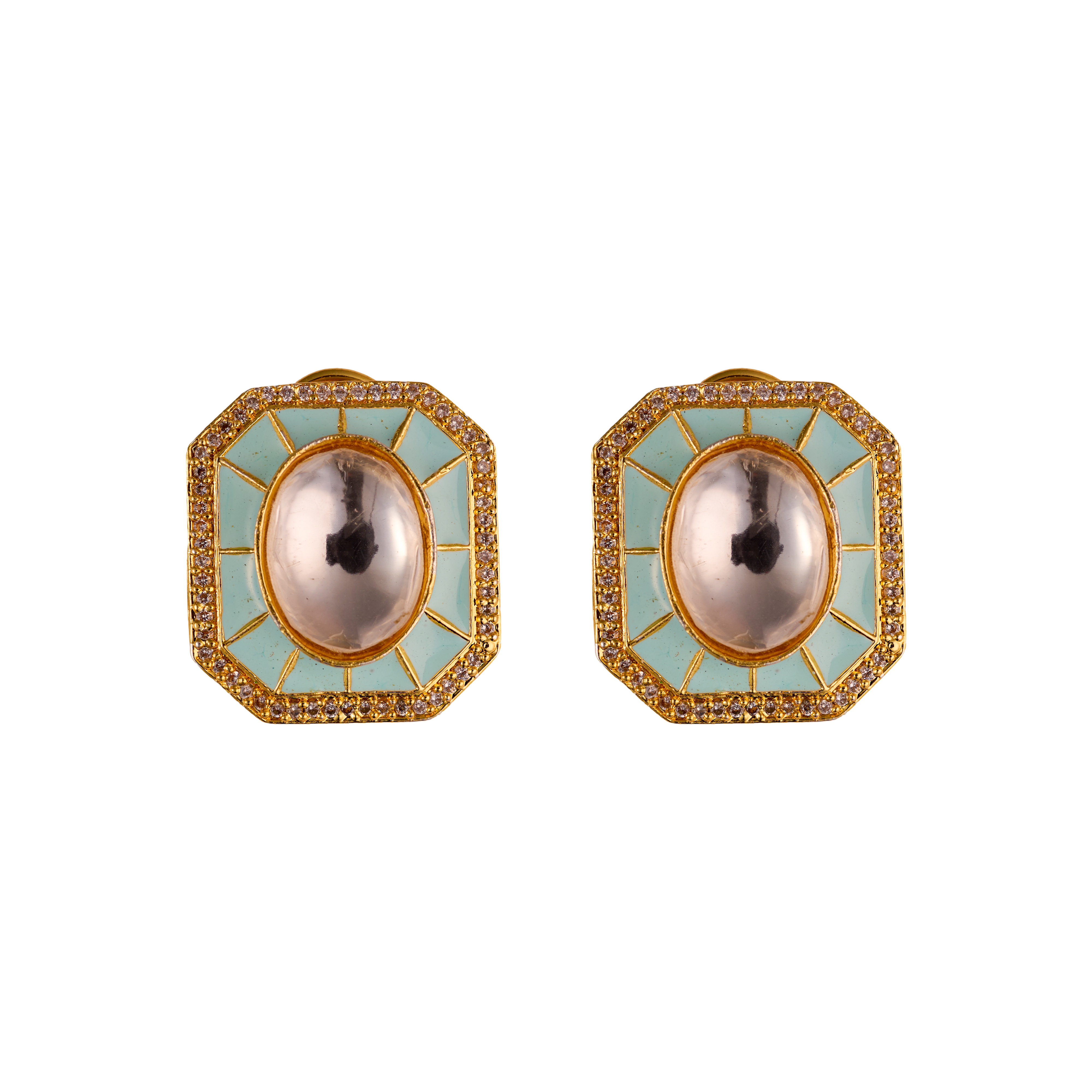 Royal Turquoise Kundan Earrings