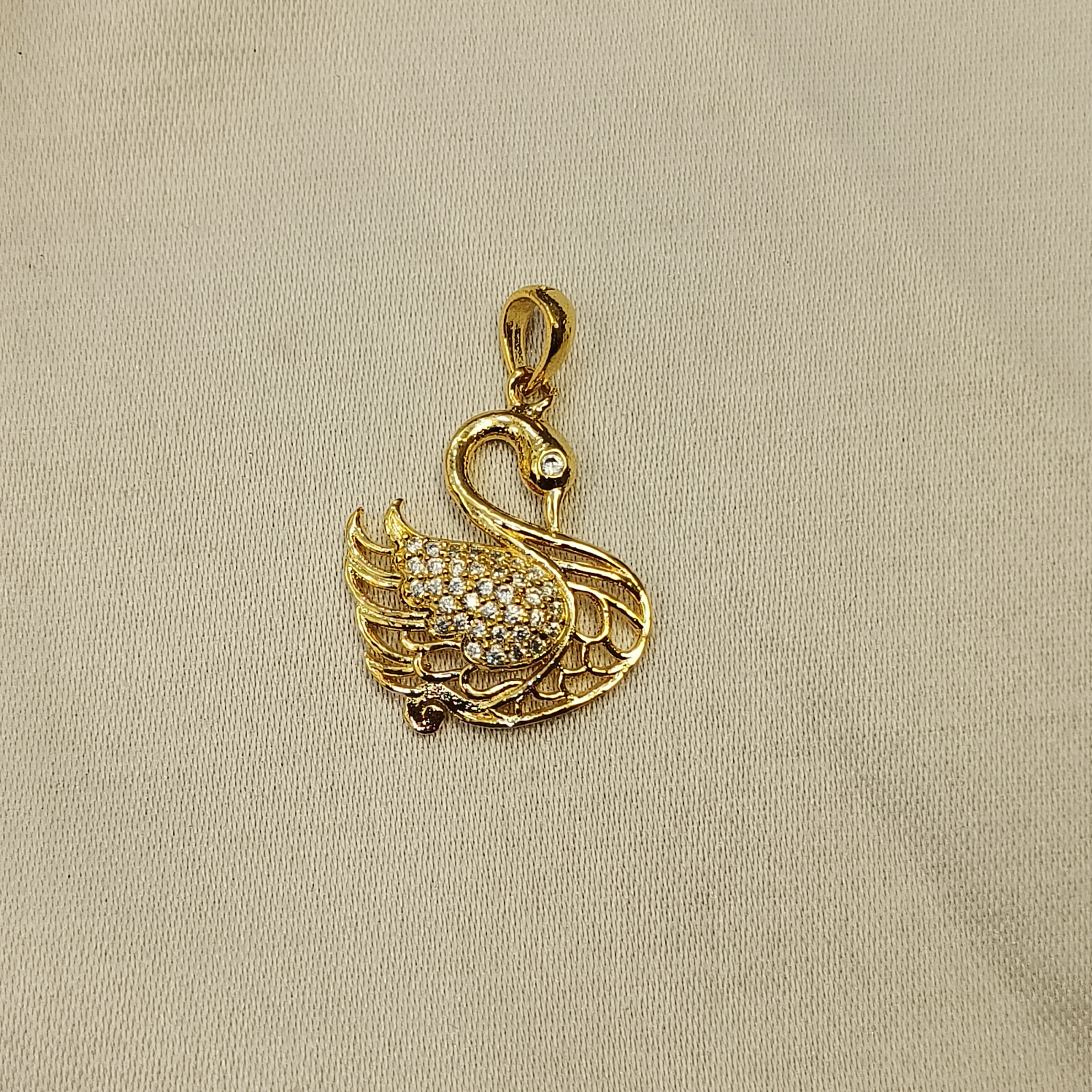 Swan Veil Gold Plated Pendant Chain