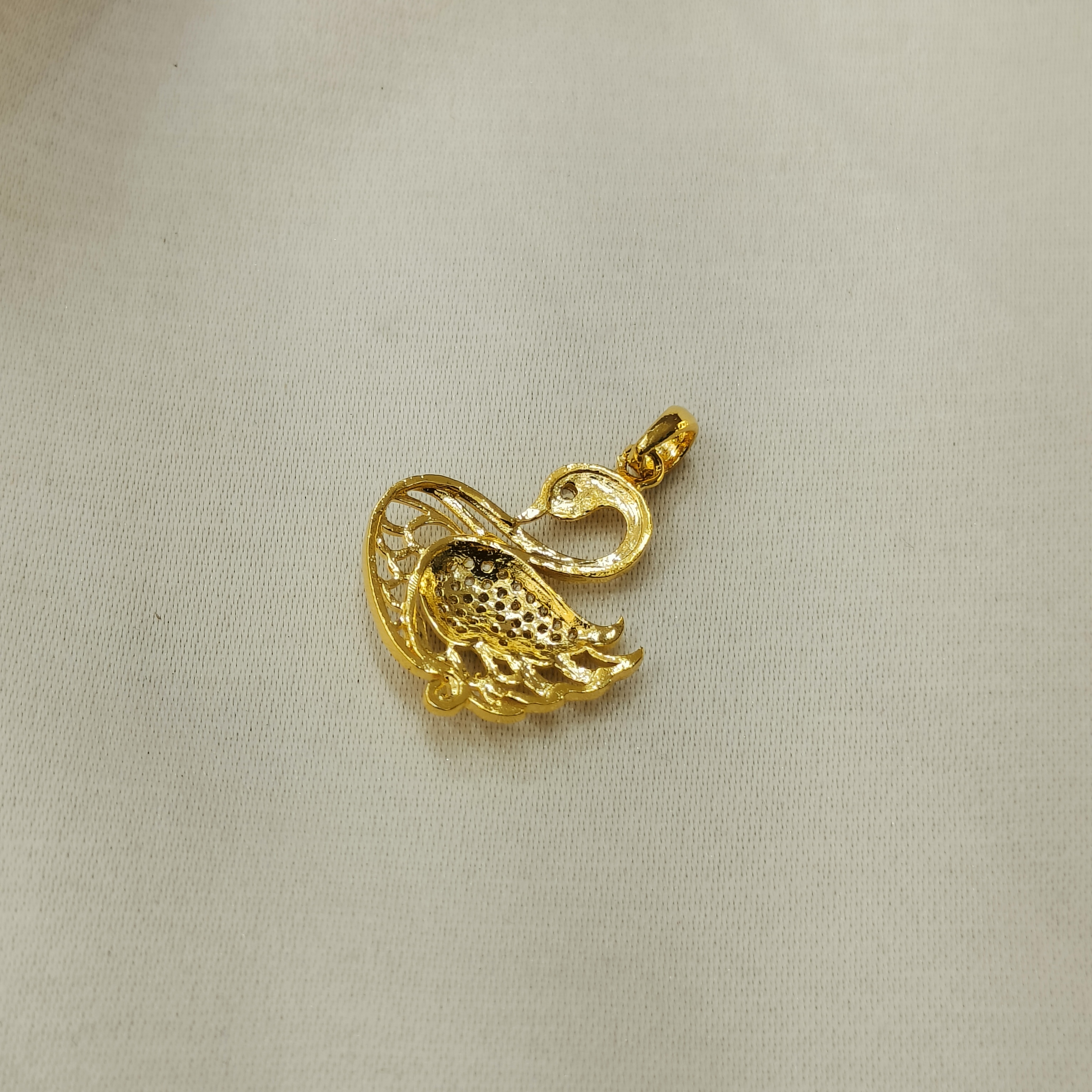 Swan Veil Gold Plated Pendant Chain