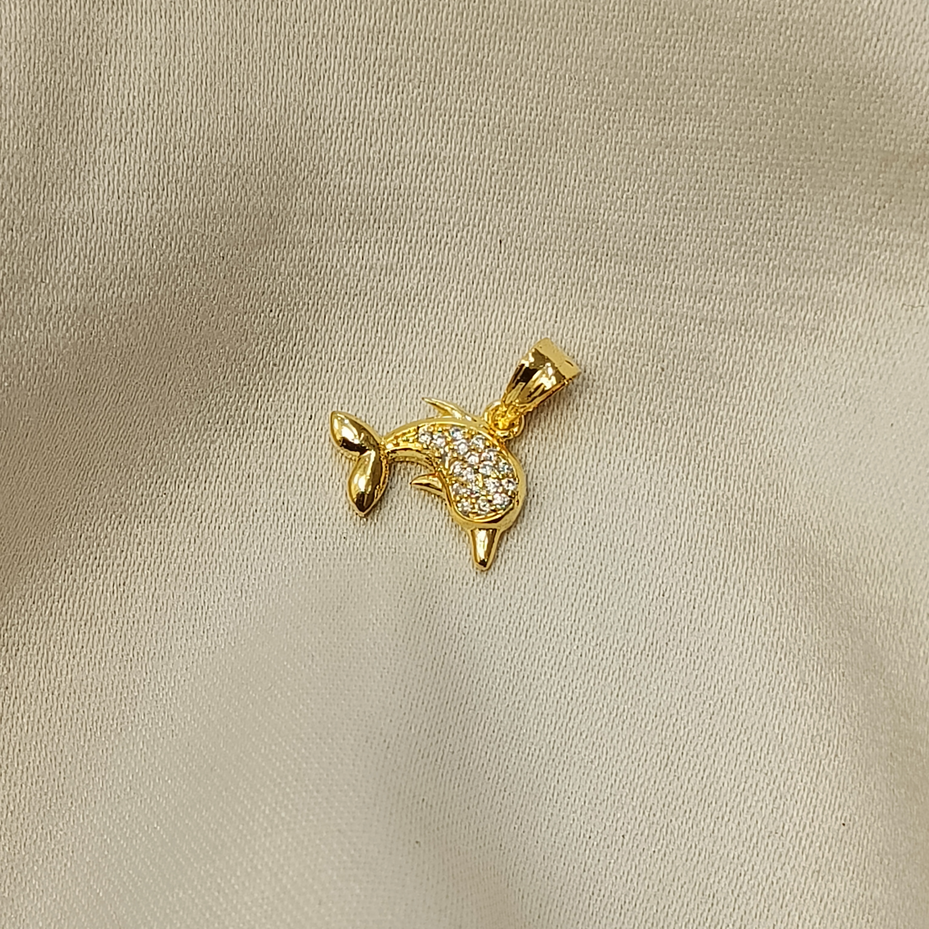Ocean Glide Gold Plated Dolphin Pendant Chain