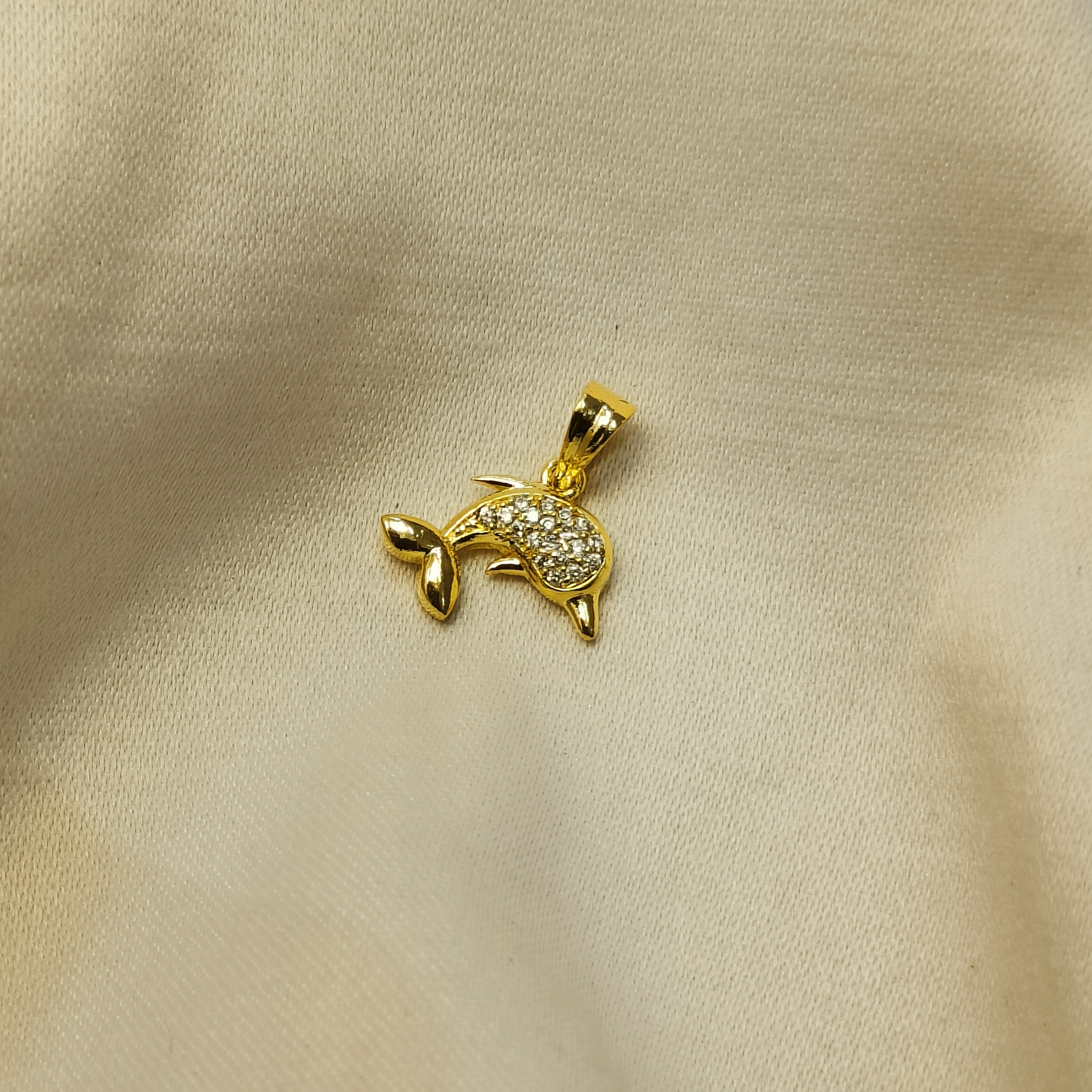 Ocean Glide Gold Plated Dolphin Pendant Chain