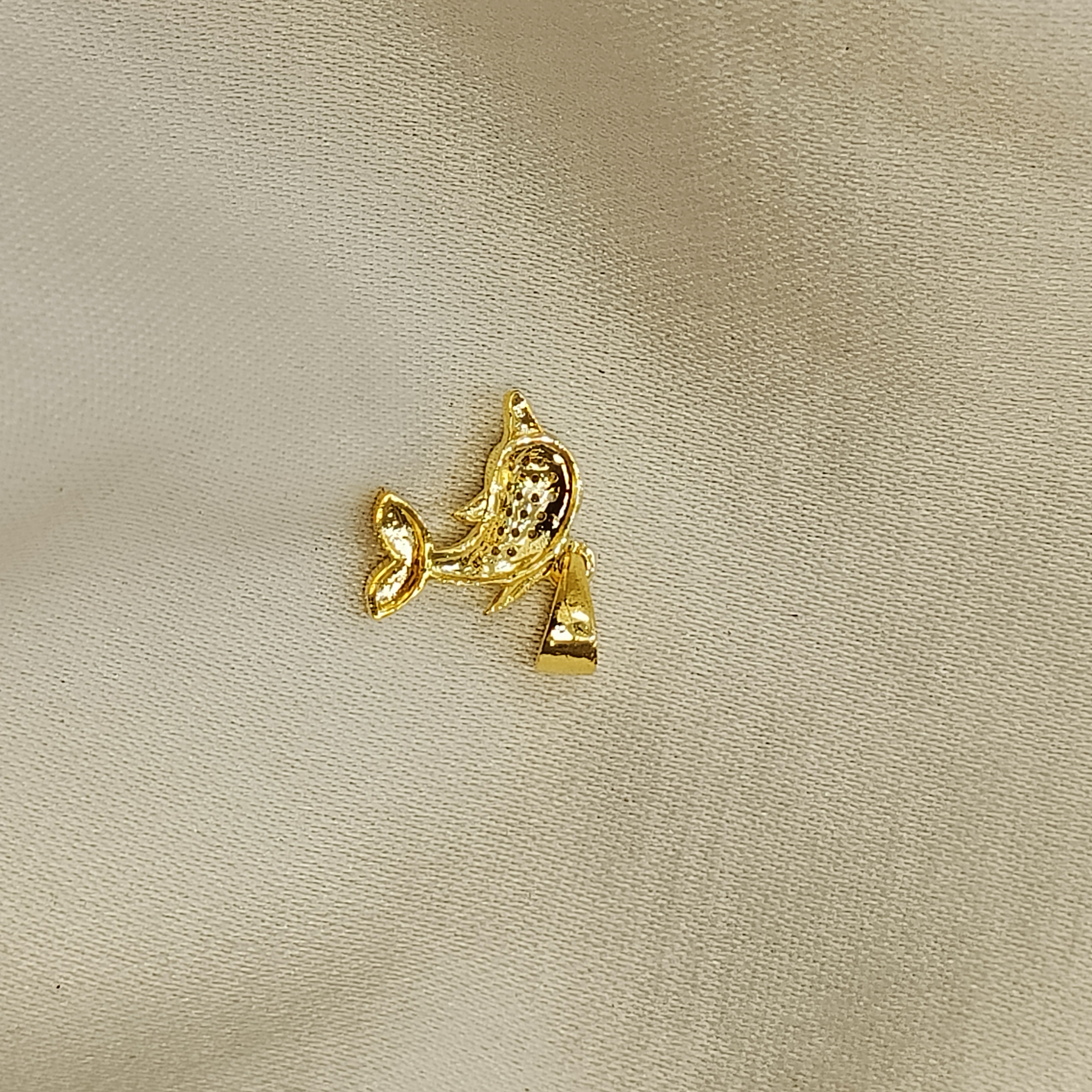 Ocean Glide Gold Plated Dolphin Pendant Chain