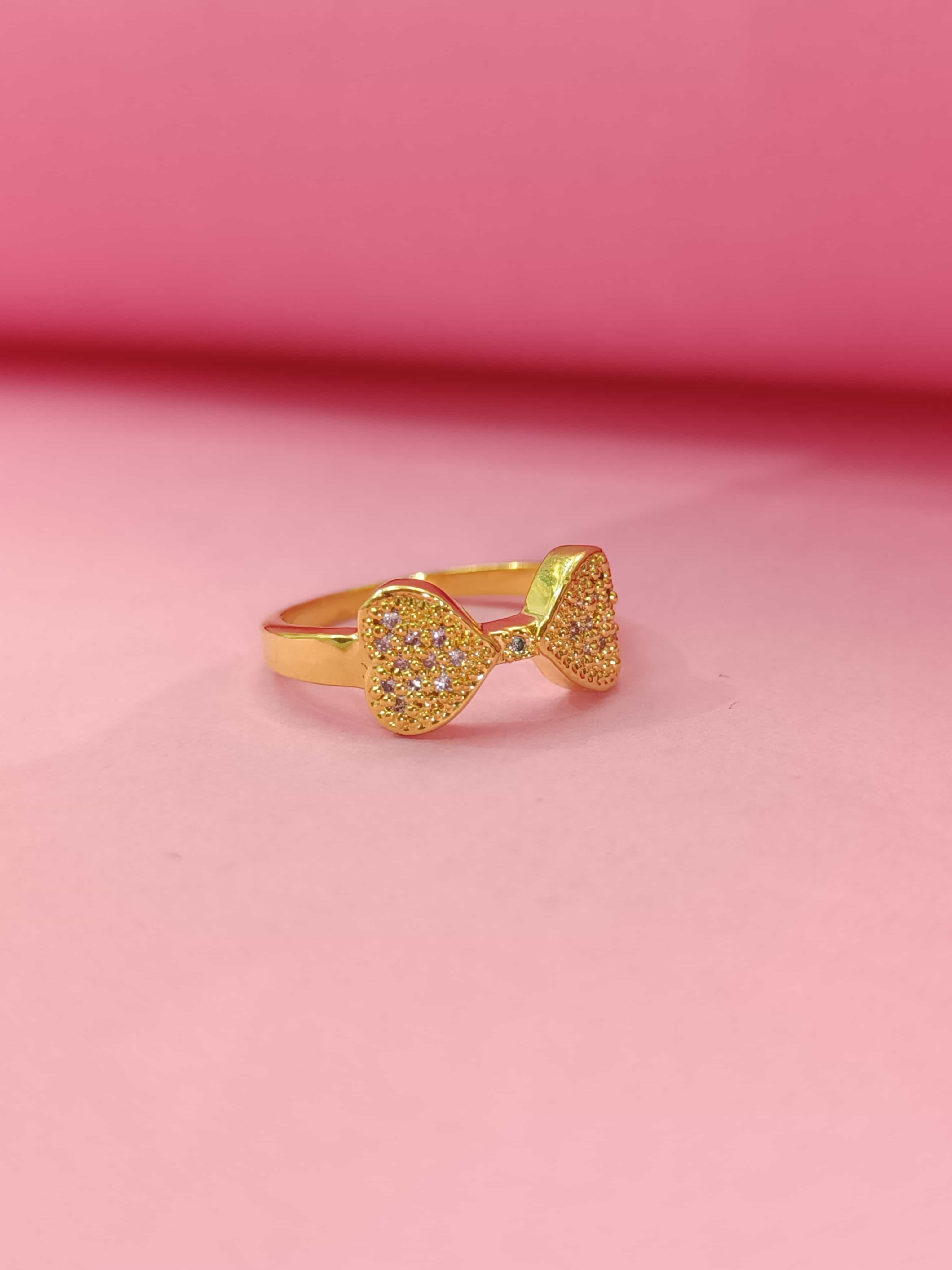 Golden Bow Promise Ring
