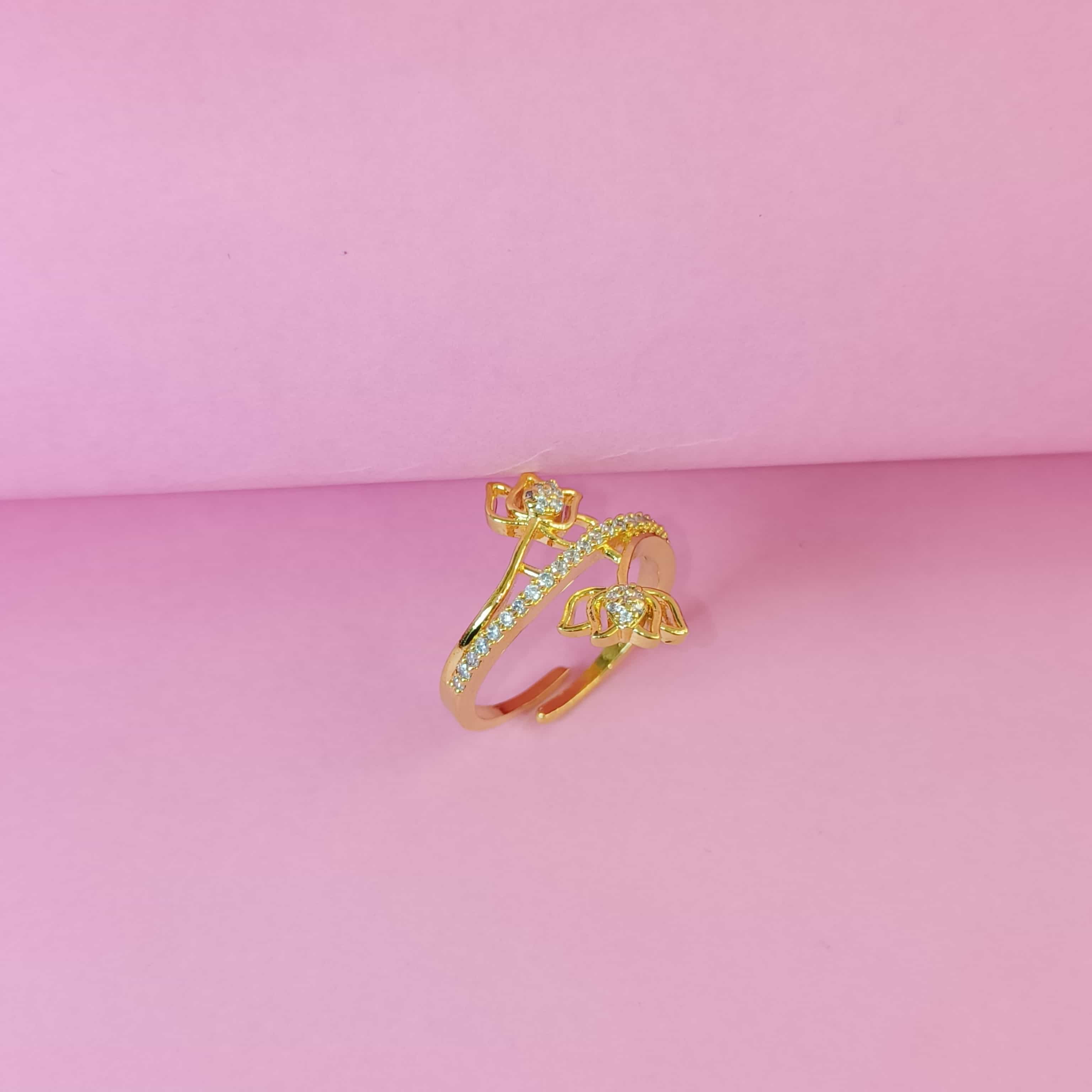 Nimoraa Lotus Bloom Open Ring