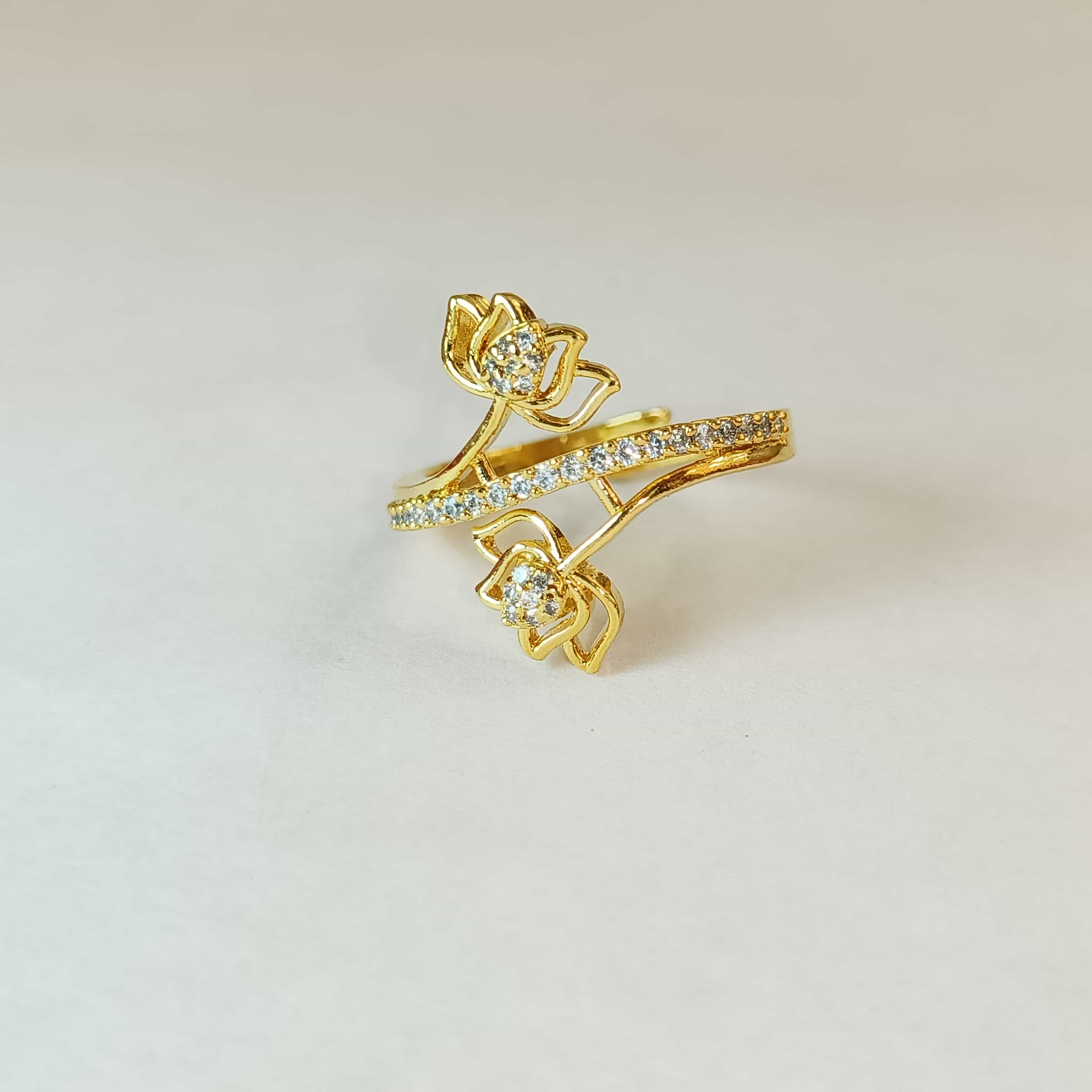 Nimoraa Lotus Bloom Open Ring