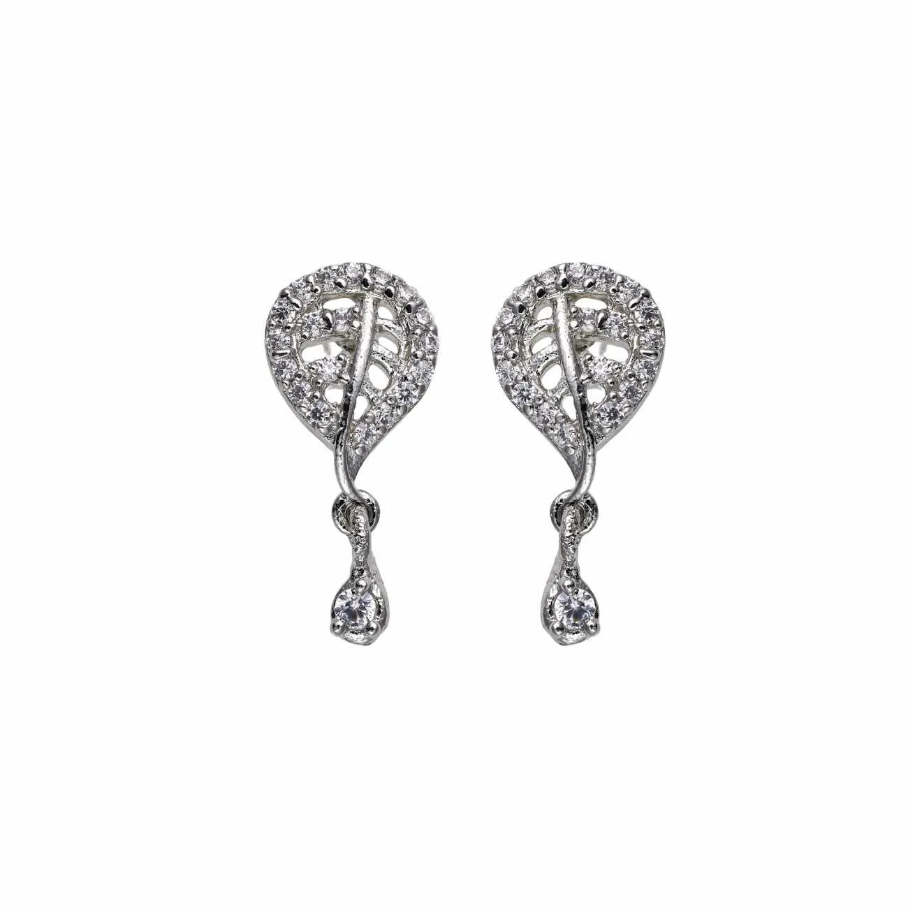 Nimoraa Silver Leaf Whisper Pendant Set