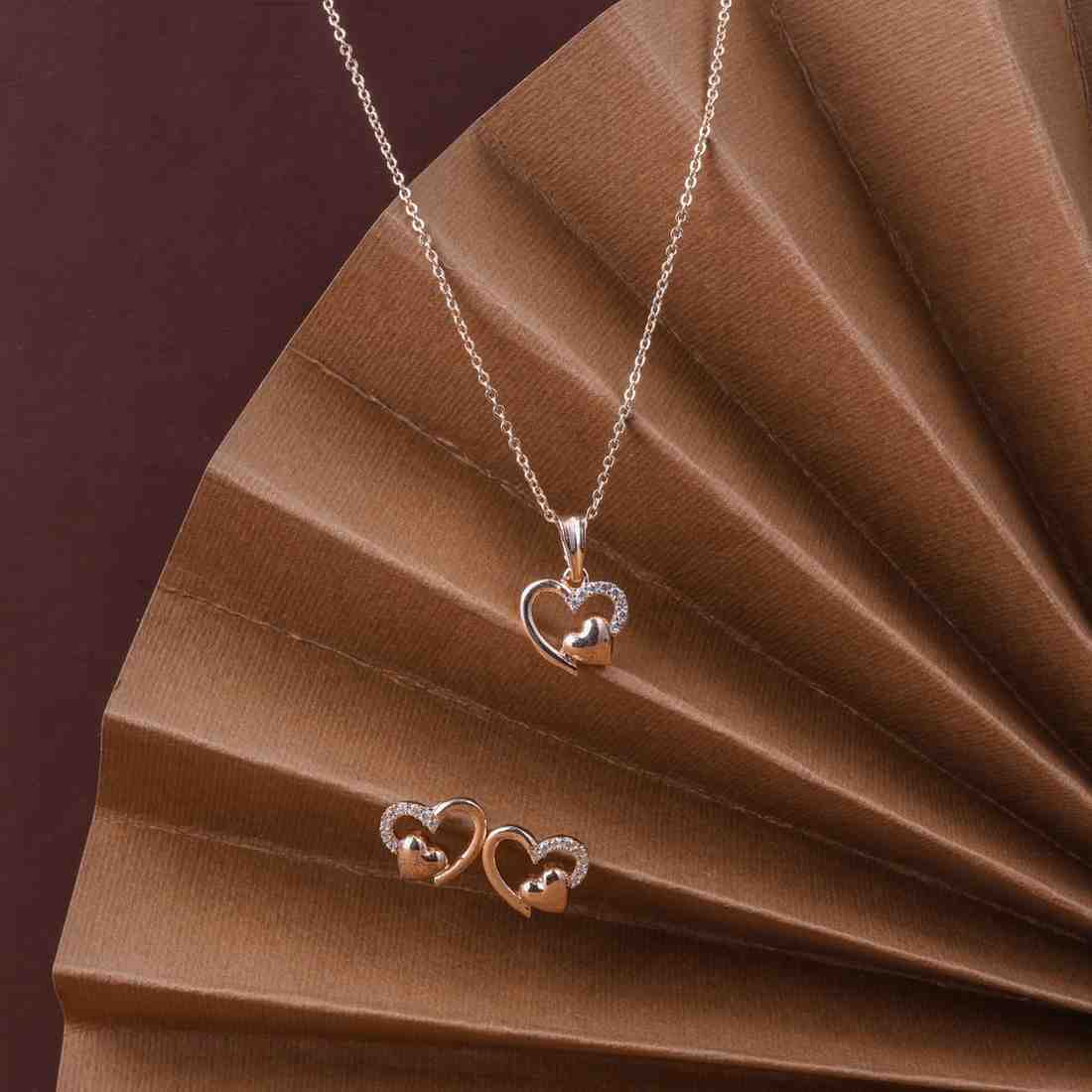 Nimoraa Twin Heart Promise Pendant Set