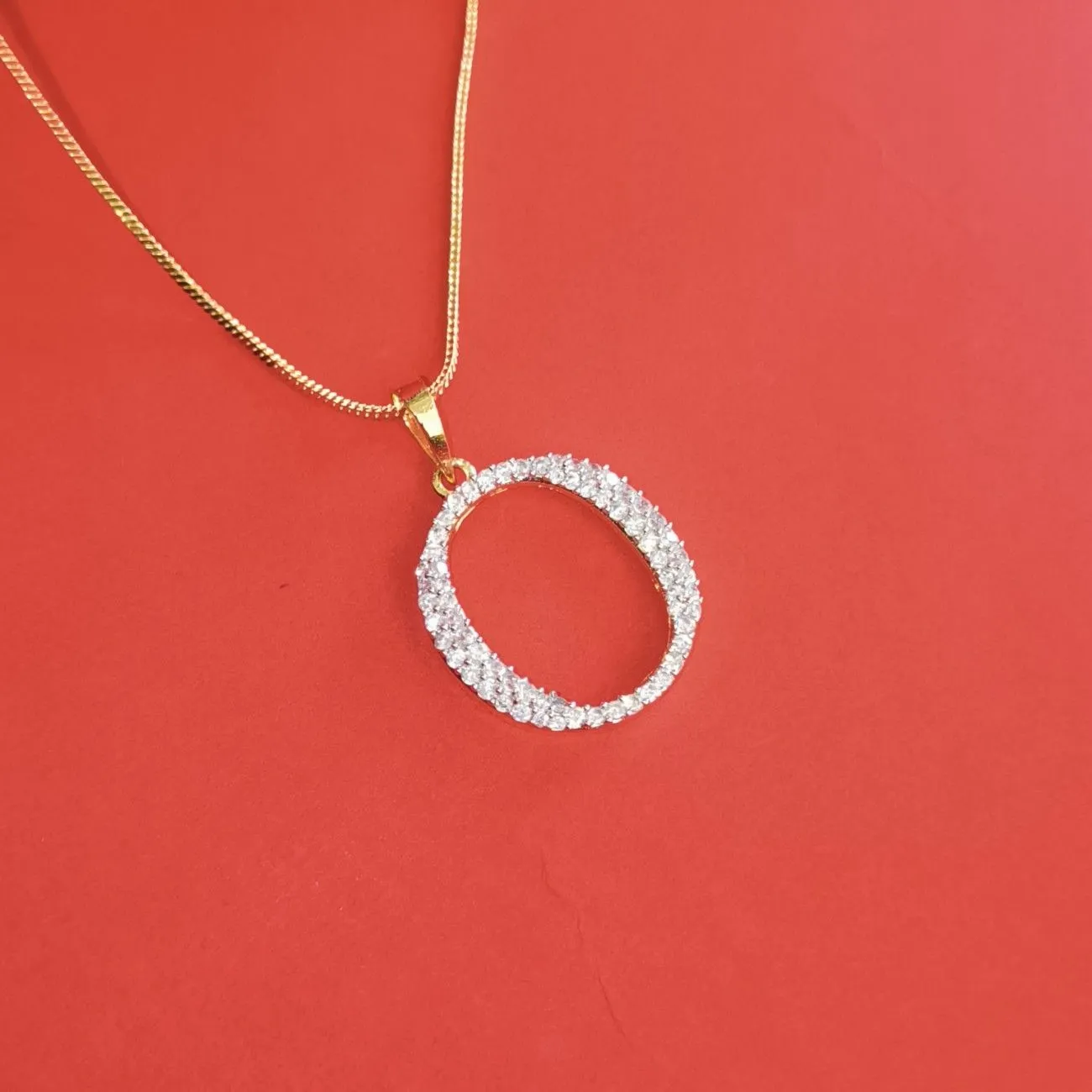 Nimoraa N Initial Gold Plated Pendant Chain