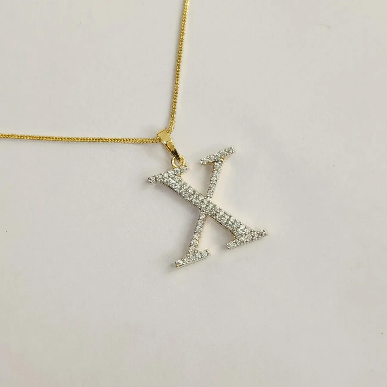 Nimoraa X Initial Gold Plated Pendant Chain