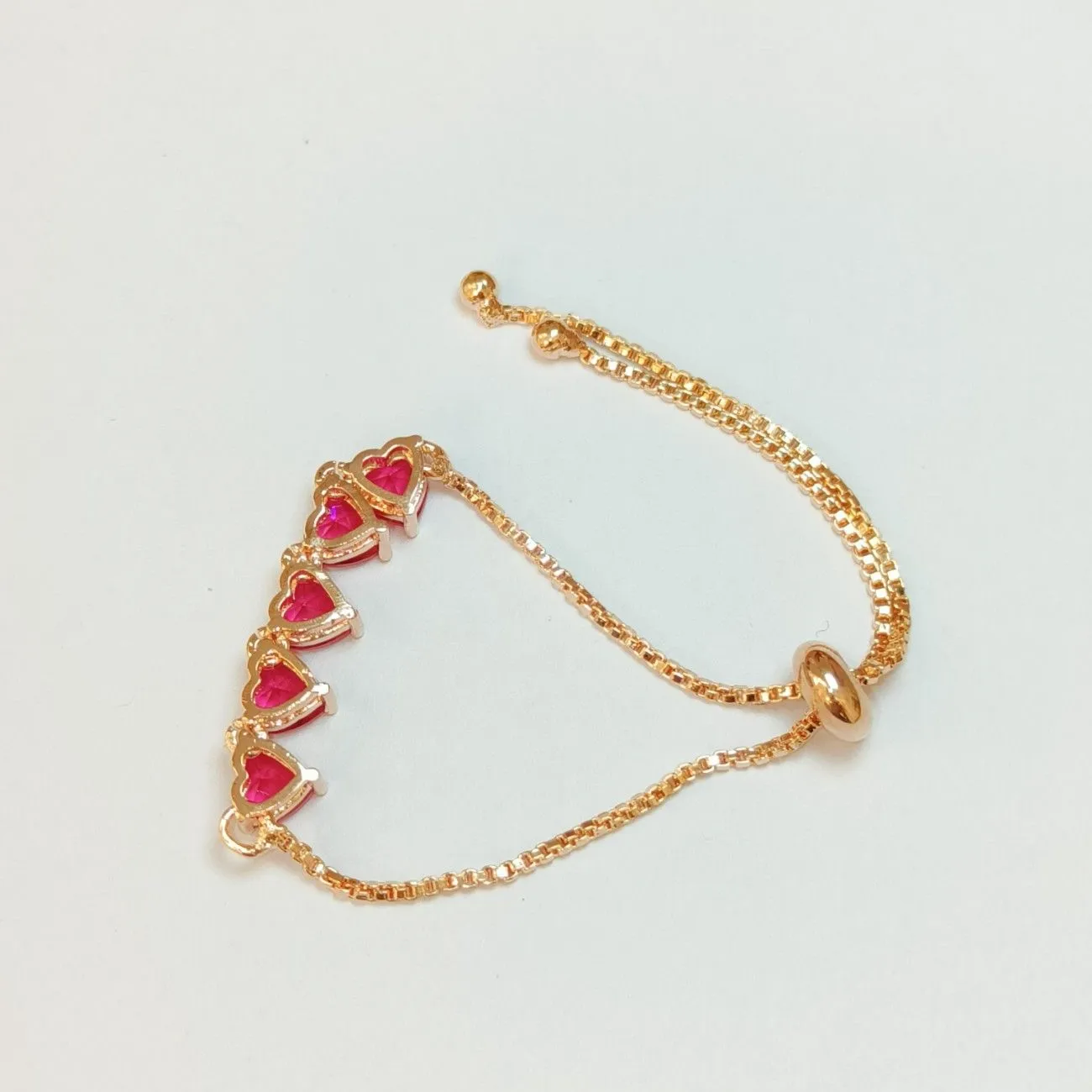 Nimoraa Amora Cupid Quint Line Bracelet – rosegold Red