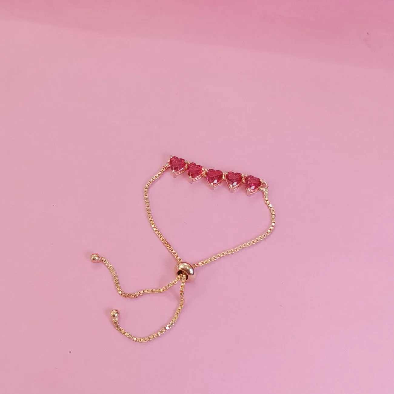 Nimoraa Amora Cupid Quint Line Bracelet – rosegold Red