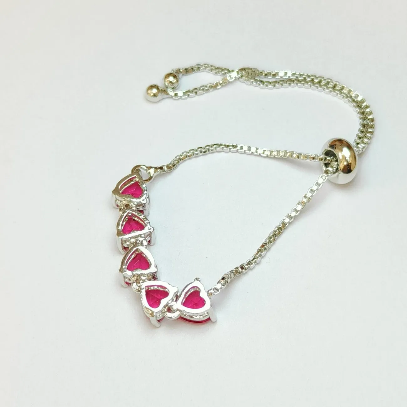 Nimoraa Amora Cupid Quint Flow Bracelet – Silver Red