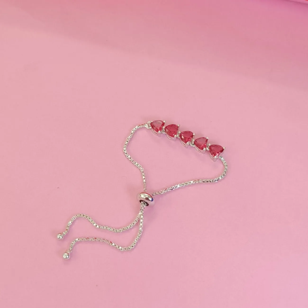 Nimoraa Amora Cupid Quint Flow Bracelet – Silver Red