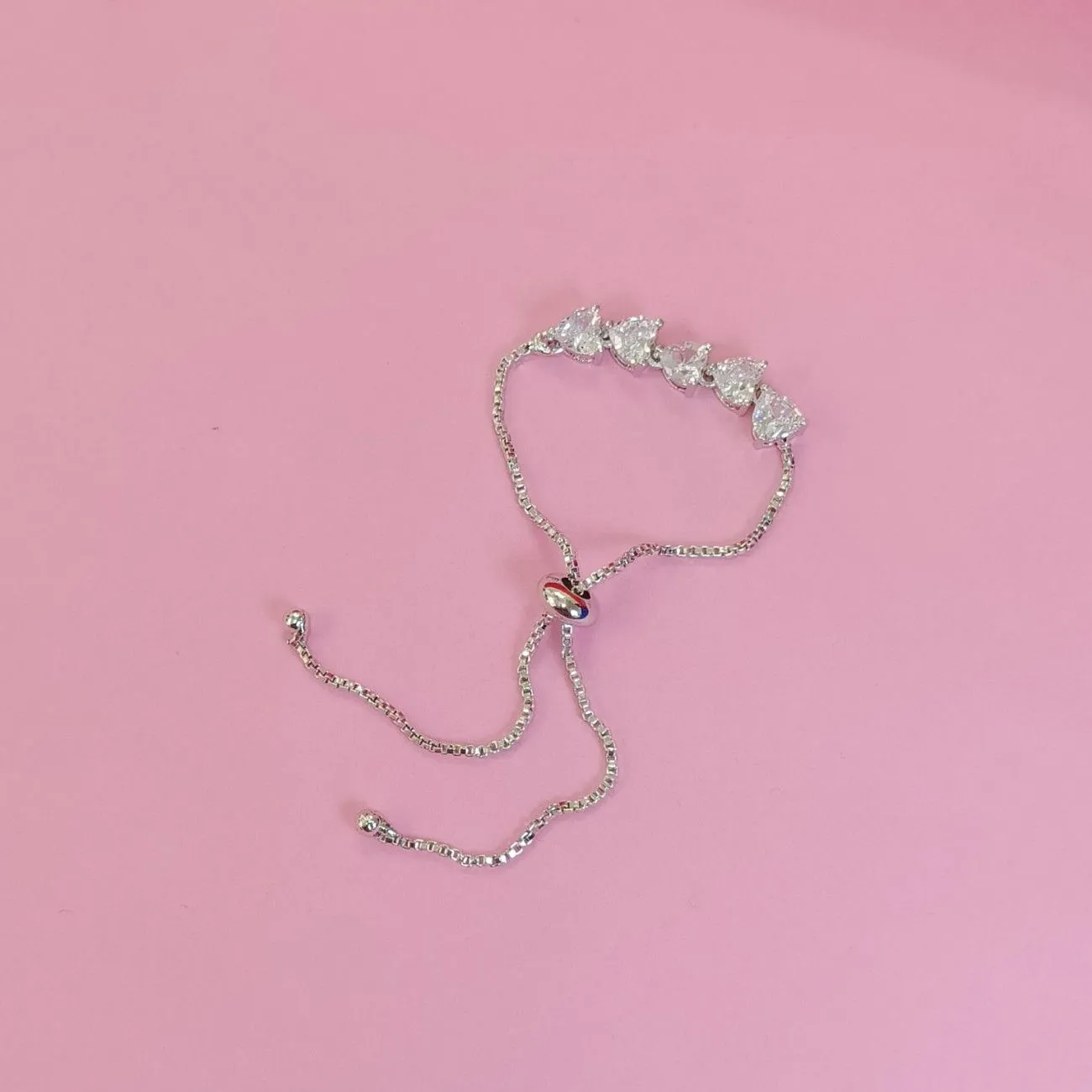 Nimoraa Amora Cupid Quint Flow Bracelet – Silver White