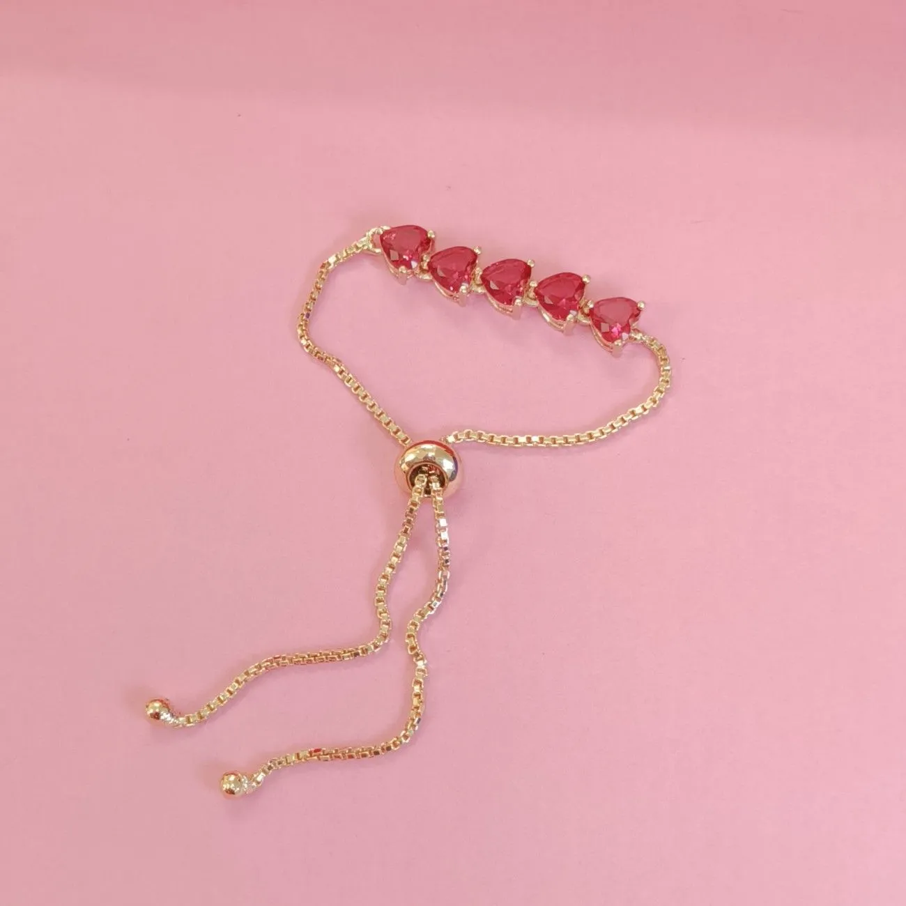 Nimoraa Amora Cupid Quint Flow Bracelet – Rose Gold Red