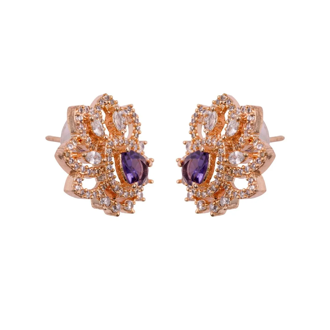 Purple Lotus Bloom Studs