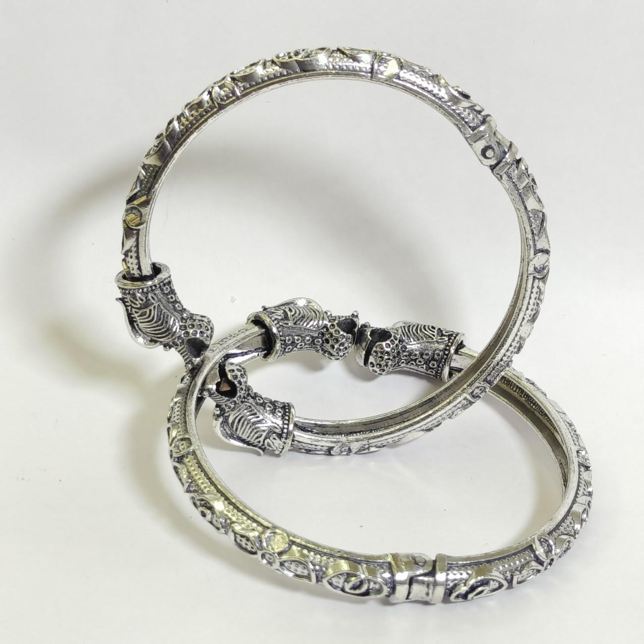 Meher Antique Embellished Lion Kada Set