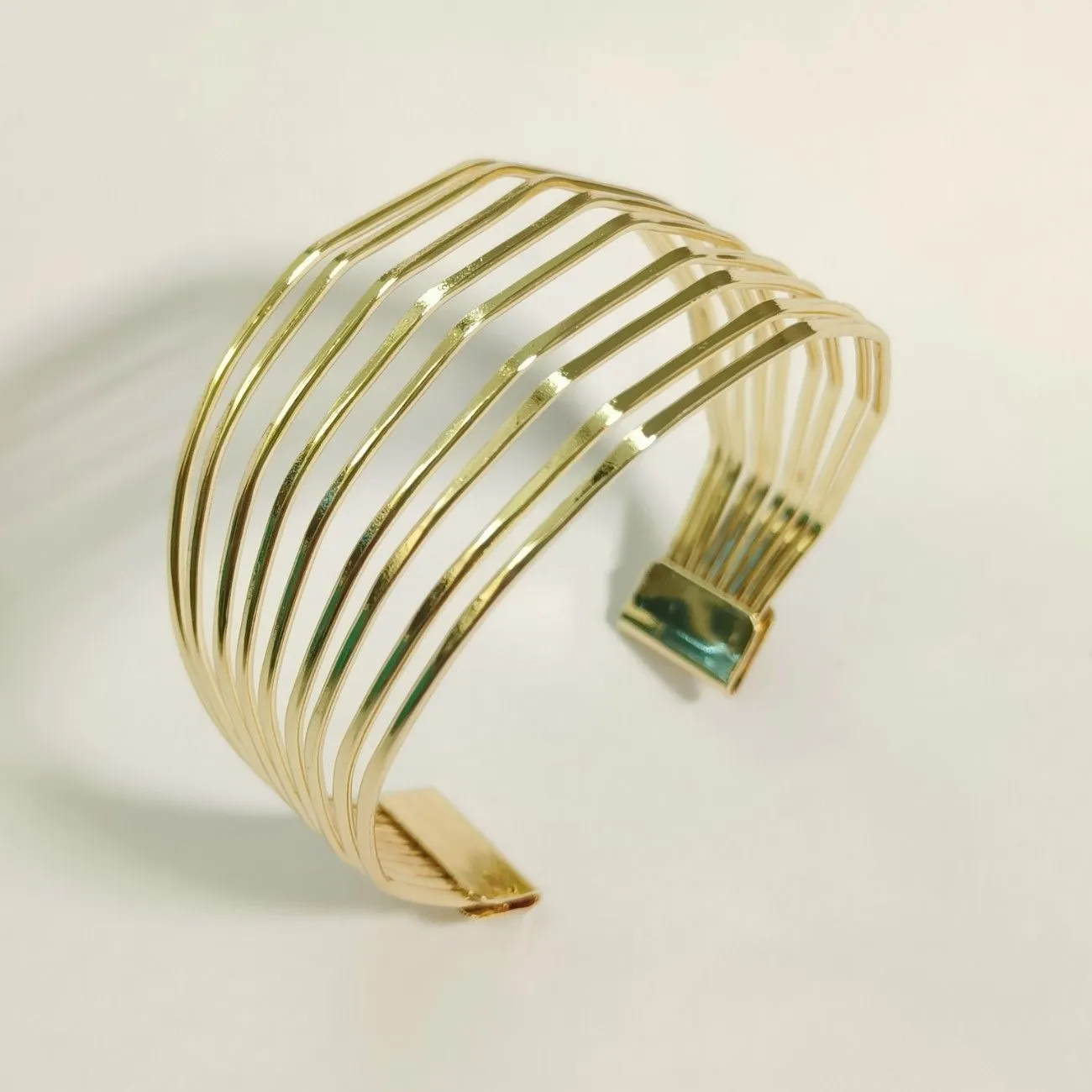 Elara Multi-Line Gold Cuff