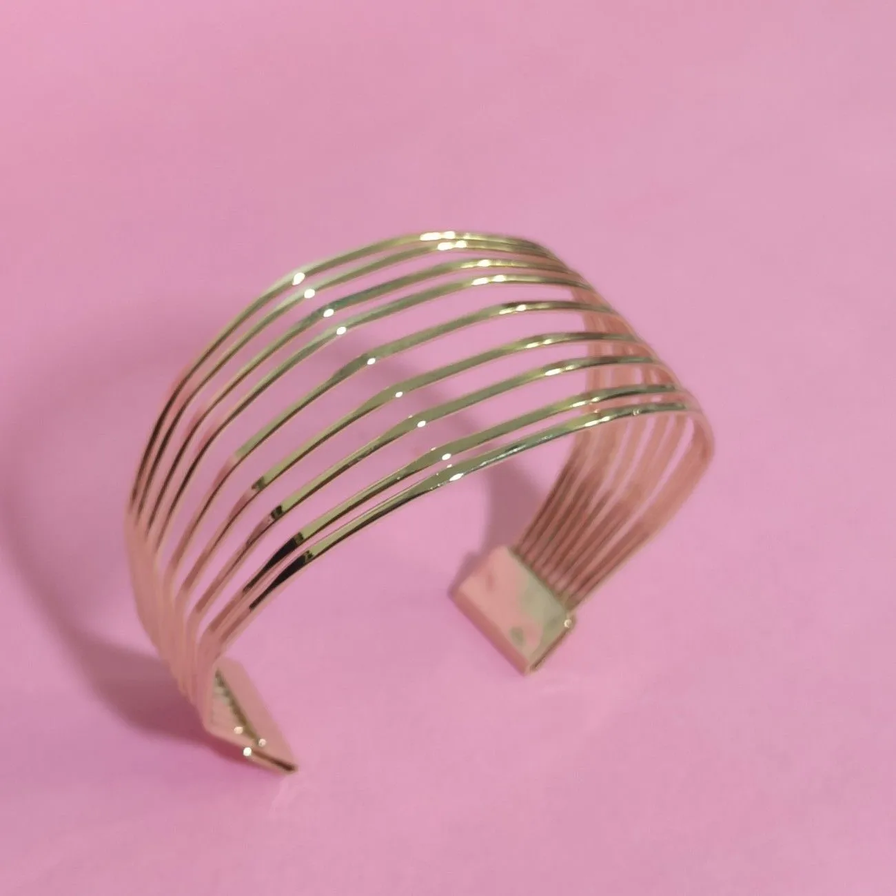 Elara Multi-Line Gold Cuff