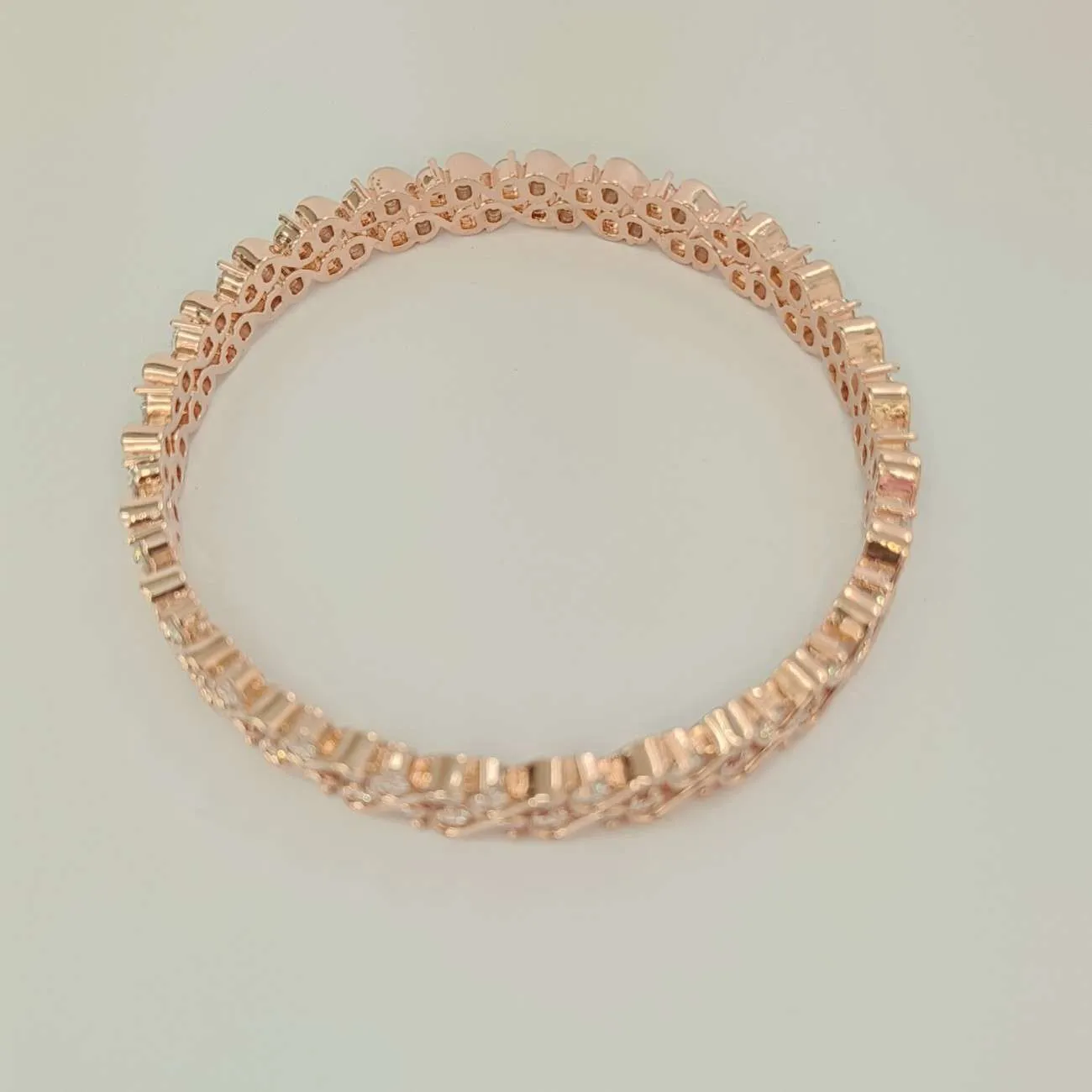 Rosé Ripple Crystal Flow Bangles