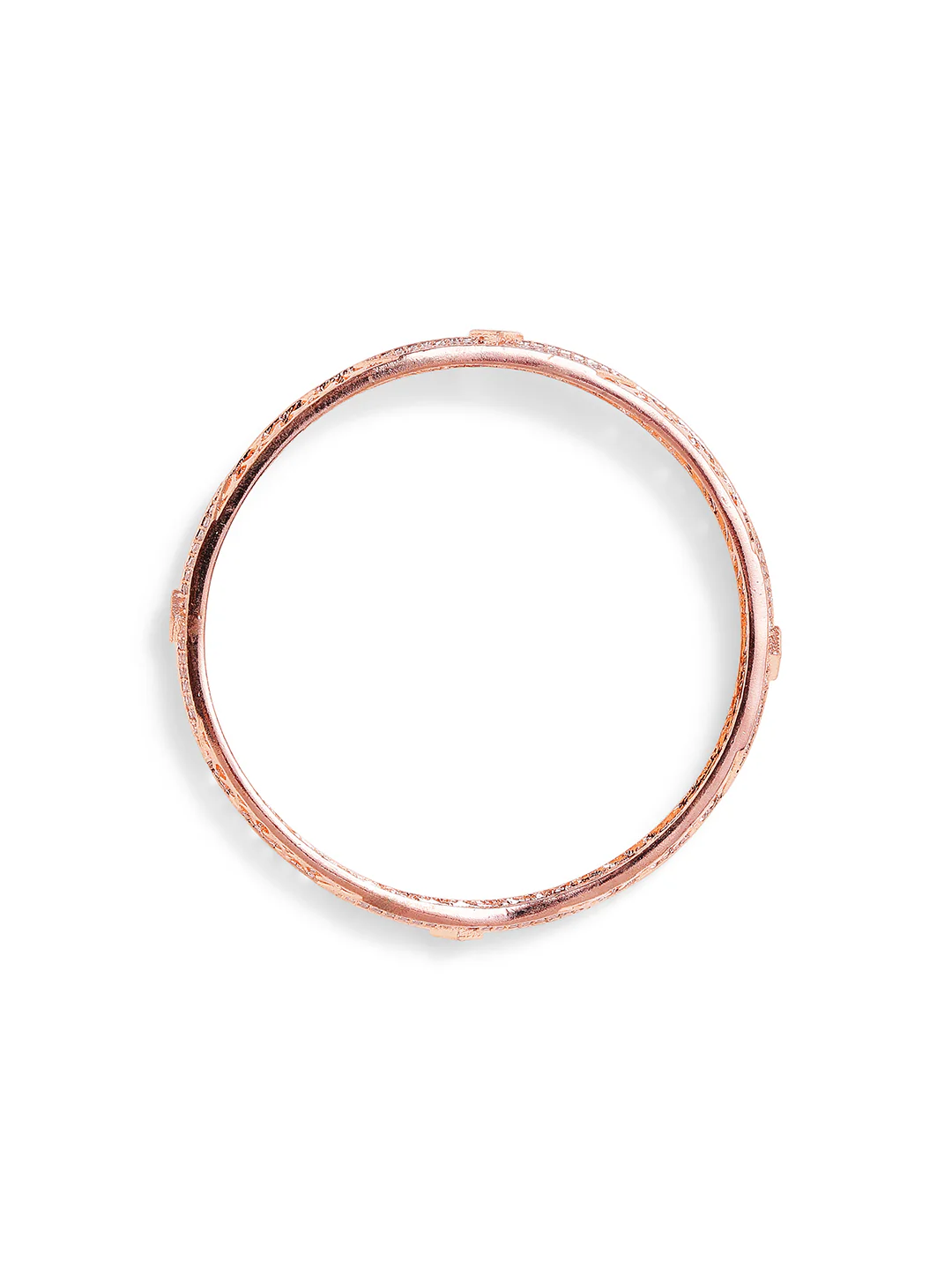 Aveline Filigree Prism Bangles (Rose Gold Finish)