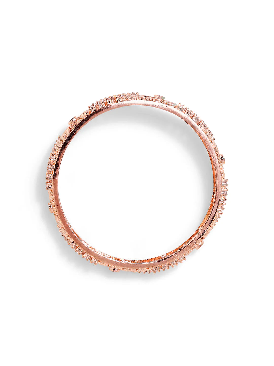 Zarina Heritage Floral Bangles (Rose Gold Finish)