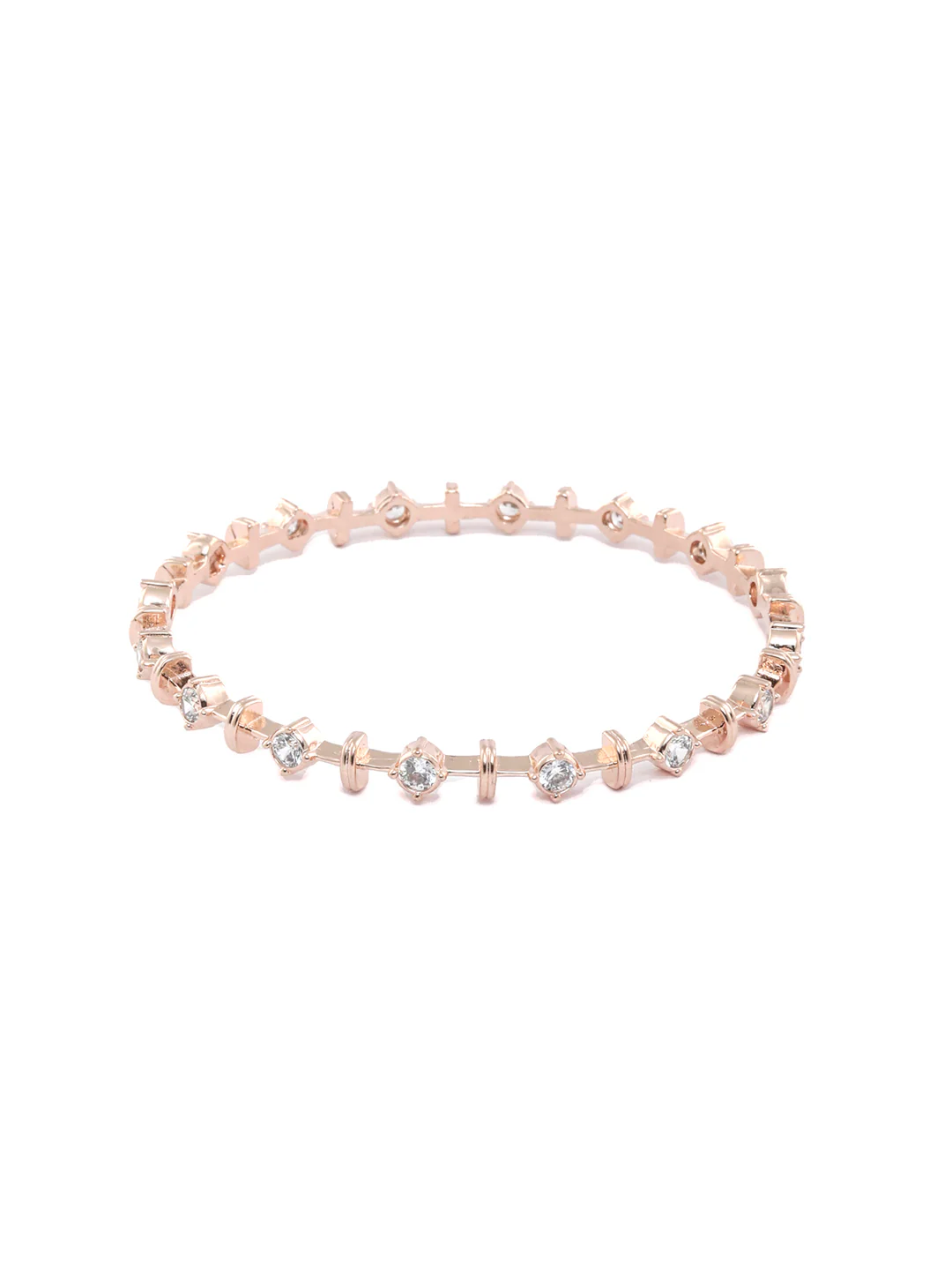 Celina Crystal Link Bangles (Rose Gold Finish)