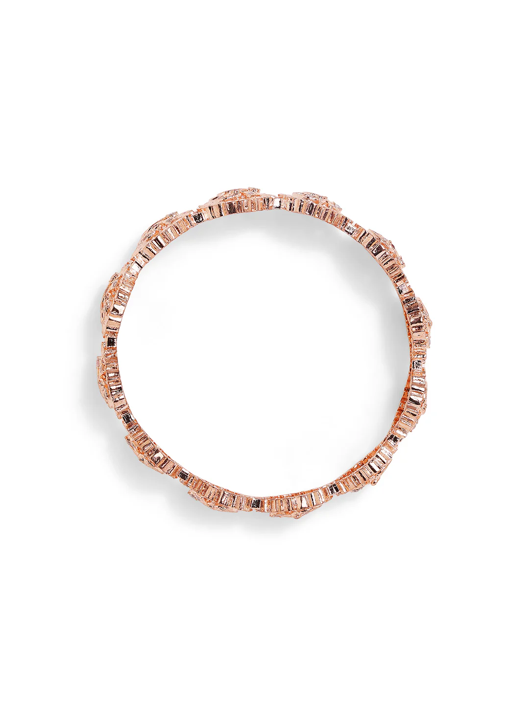 Regalia Bloom Cluster Bangles (Rose Gold Finish)