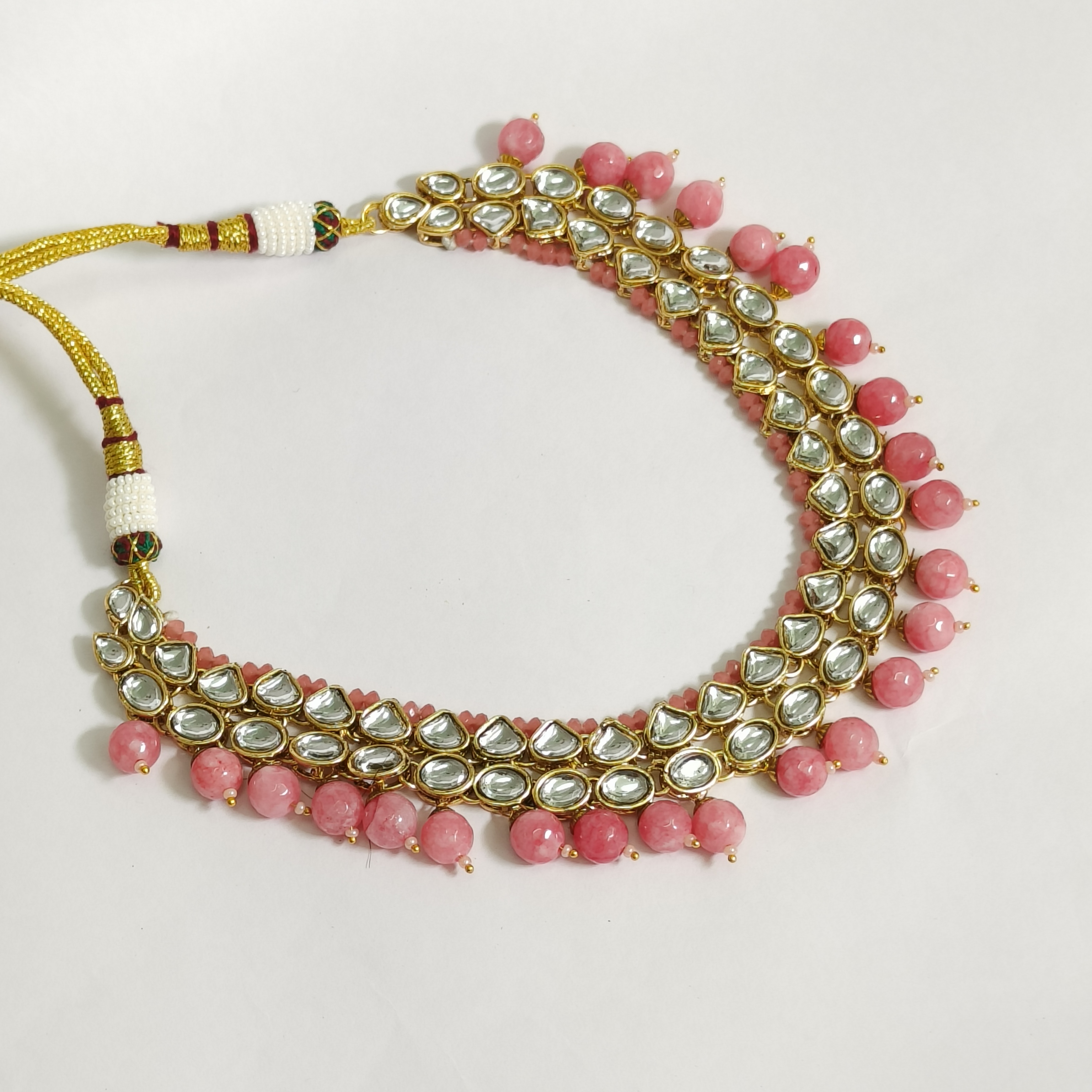 Pink Pearl Kundan Choker Set