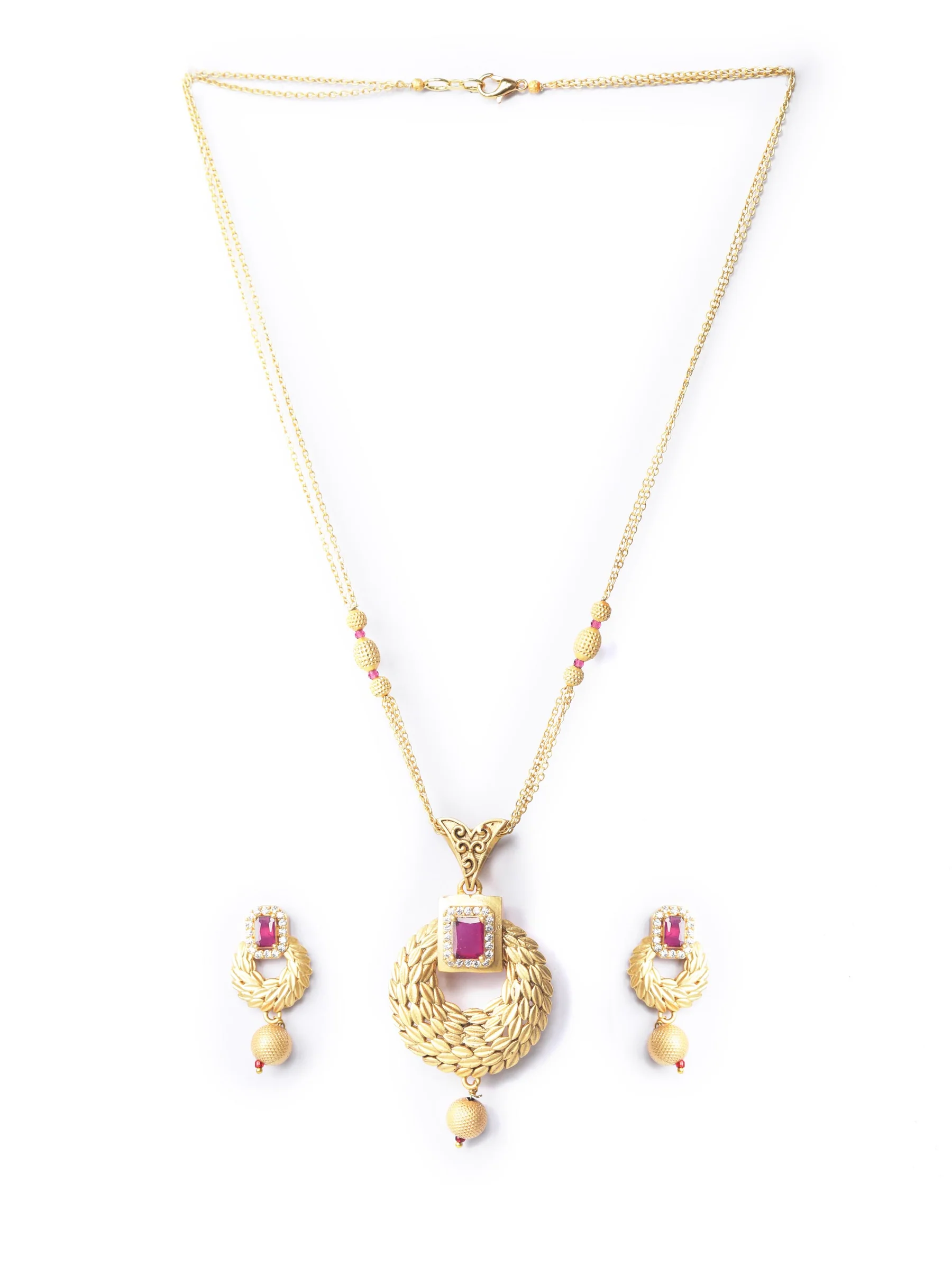 The Ruby Golden Nest with Pearl Drop