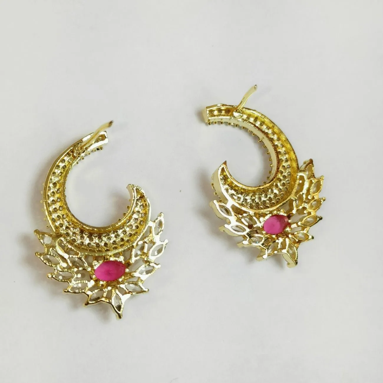 Raktika Crescent Bloom Earrings