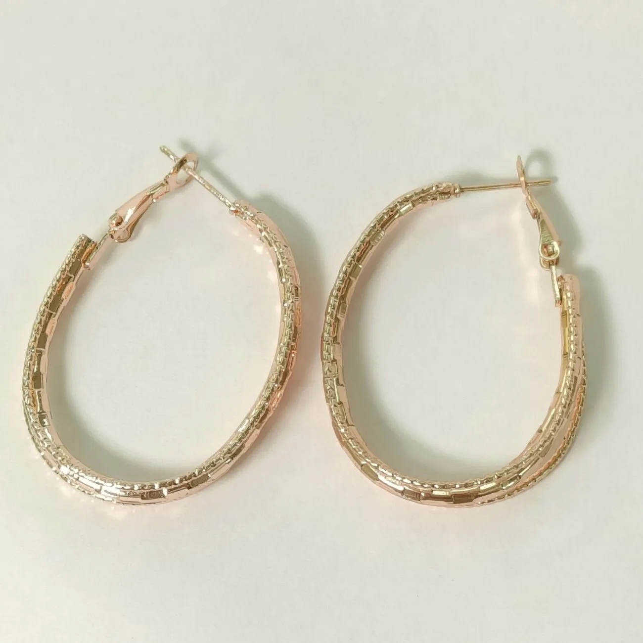 Roselle Textured Double Hoop Earrings
