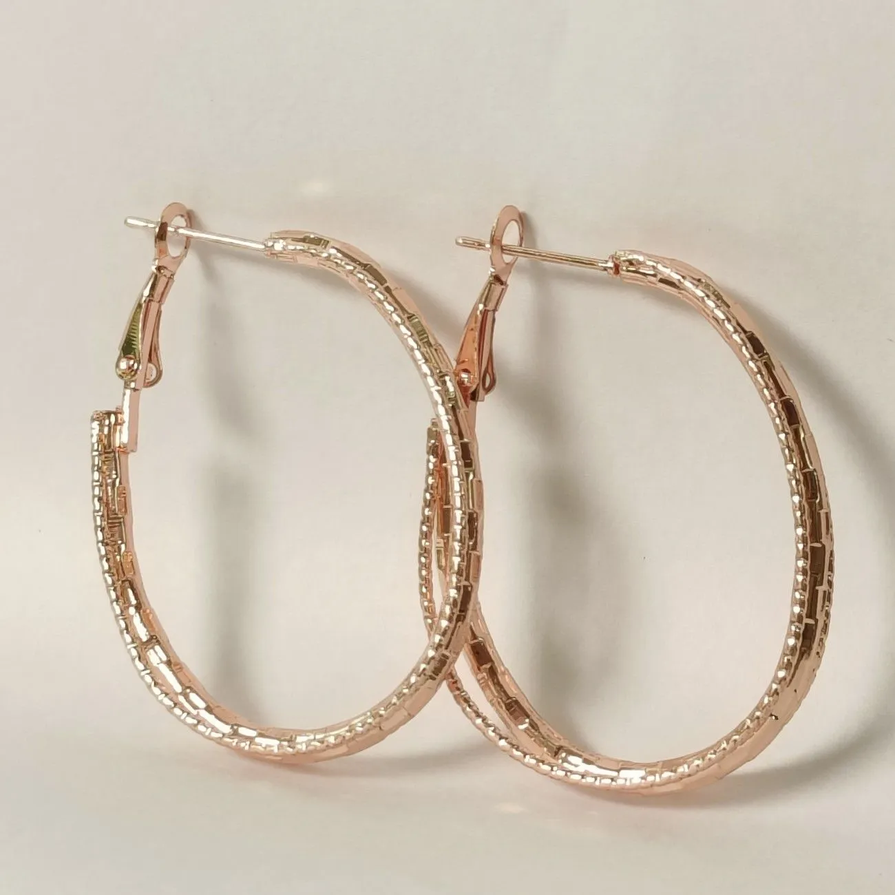 Roselle Textured Double Hoop Earrings